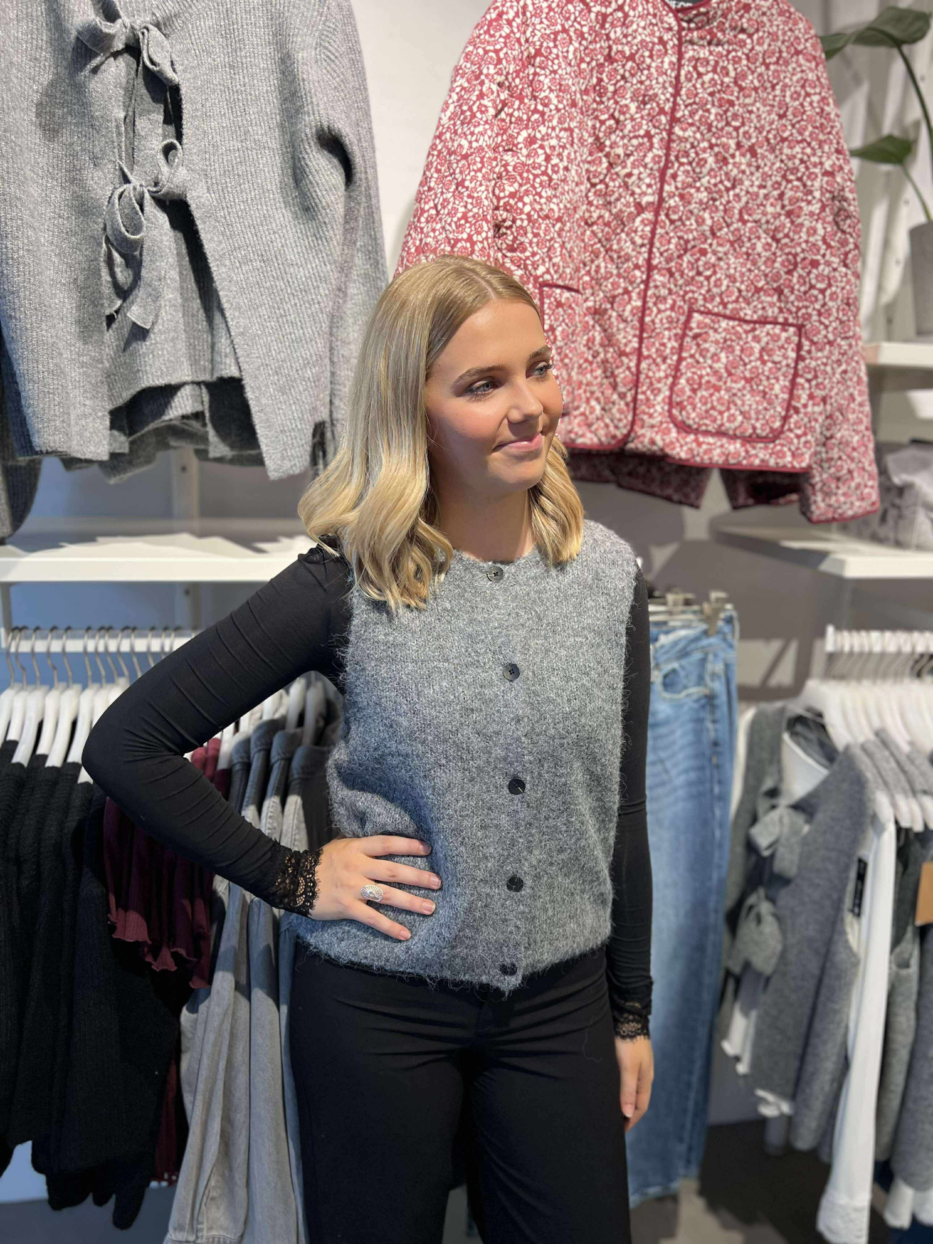 VMNOVAH Pullover - Dark Grey Melange